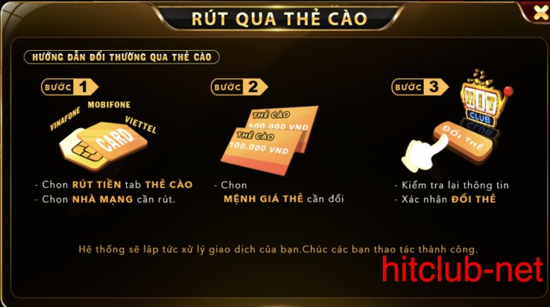Hình thức rút tiền qua thể cào vô cùng được ưa chuộng