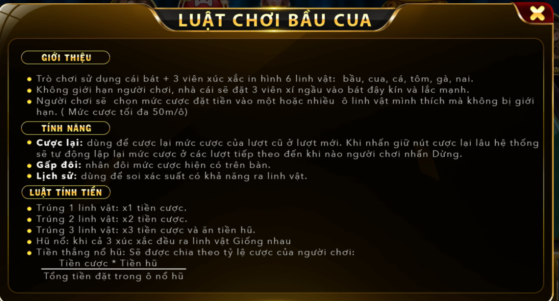 Luật chơi bầu cua Hit Club cần phải nắm