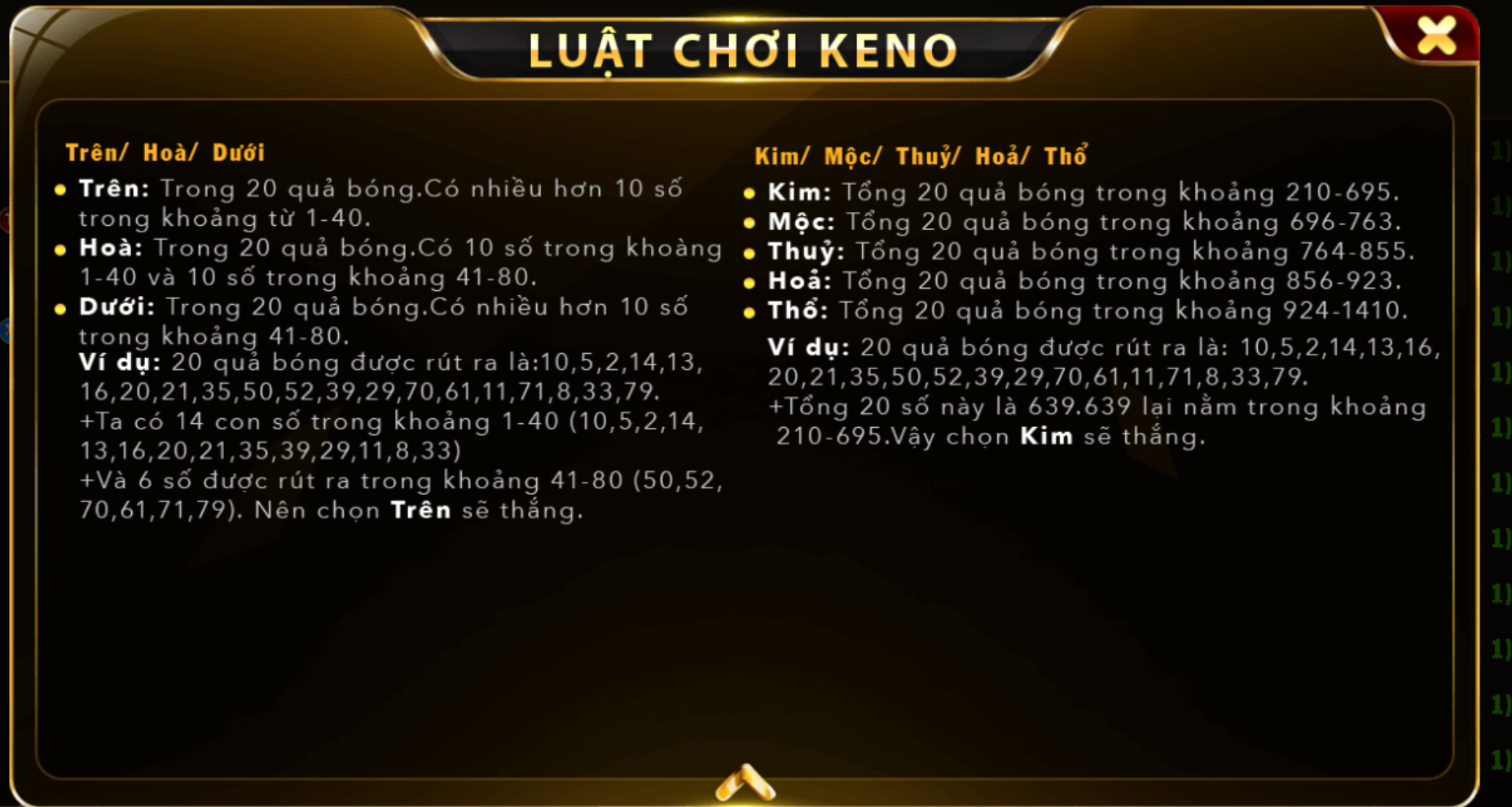 Nắm rõ quy luật chơi Keno