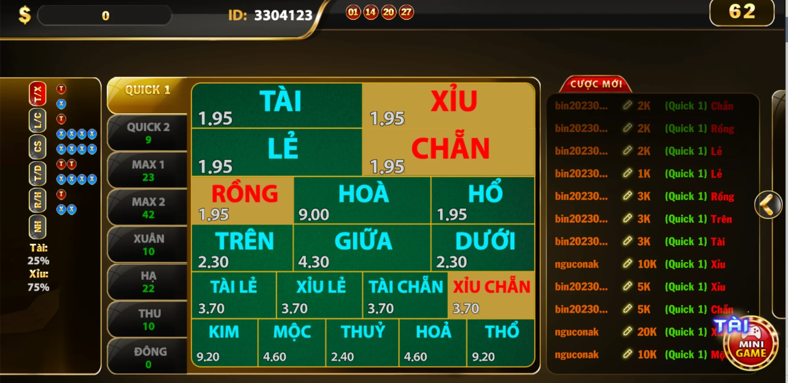 Keno Hit Club - Xổ số siêu tốc